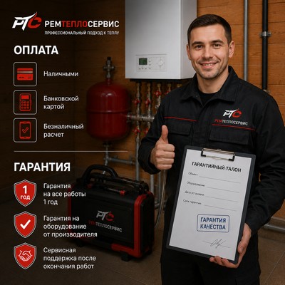 Оплата услуг промывки отопления